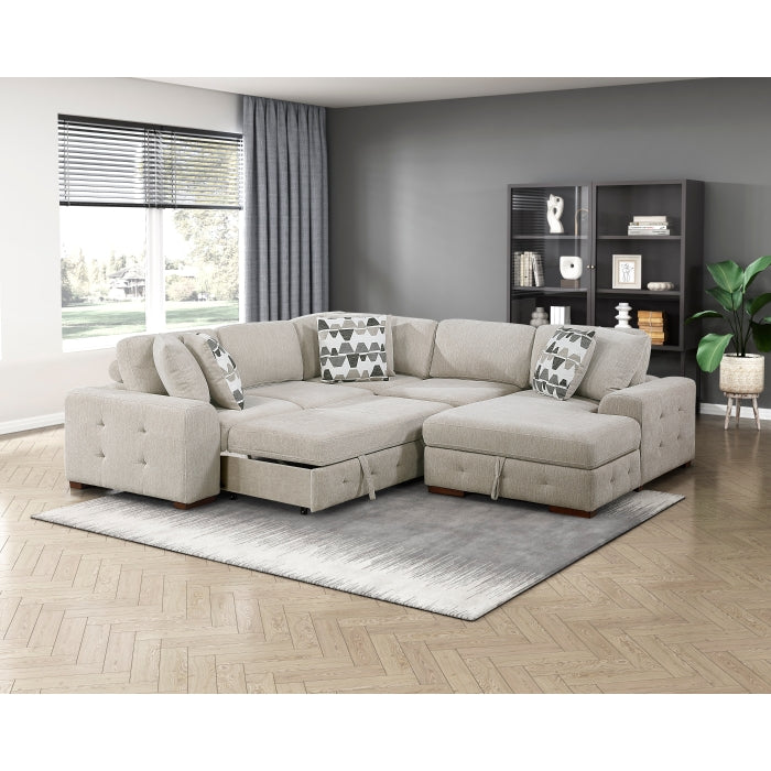 9624TP*42L1ACRC (4)4-Piece Sectional with Right Chaise and Pull-out Bed - 9624TP*42L1ACRC