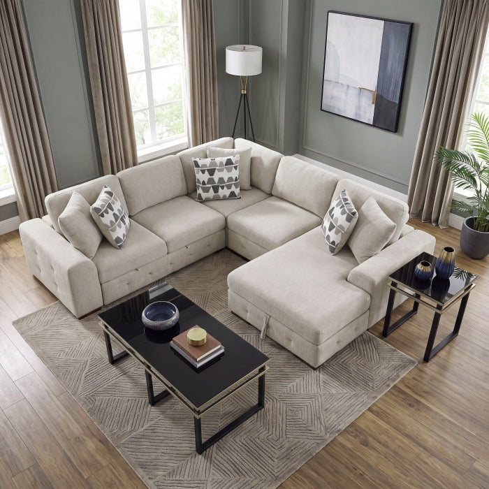 9624TP*42L1ACRC (4)4-Piece Sectional with Right Chaise and Pull-out Bed - 9624TP*42L1ACRC