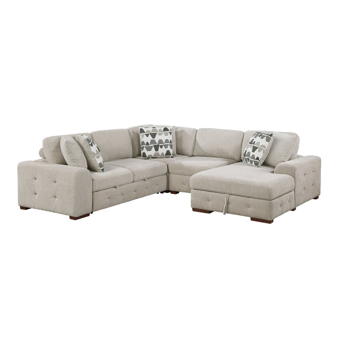 9624TP*42L1ACRC (4)4-Piece Sectional with Right Chaise and Pull-out Bed - 9624TP*42L1ACRC