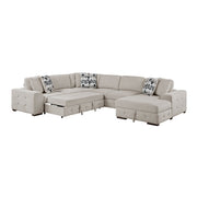 9624TP*42LRC 4-Piece Sectional with Right Chaise and Pull-out Bed - 9624TP*42LRC