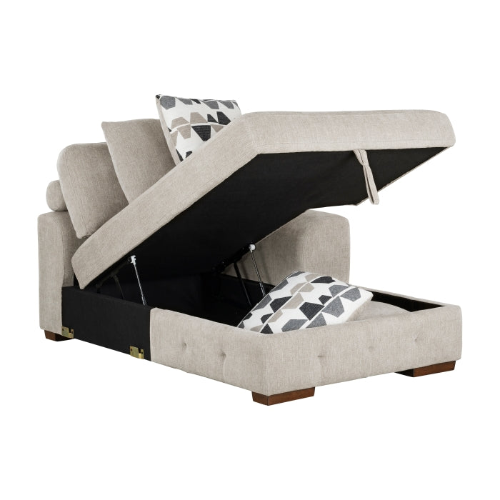 9624TP*42LRC 4-Piece Sectional with Right Chaise and Pull-out Bed - 9624TP*42LRC