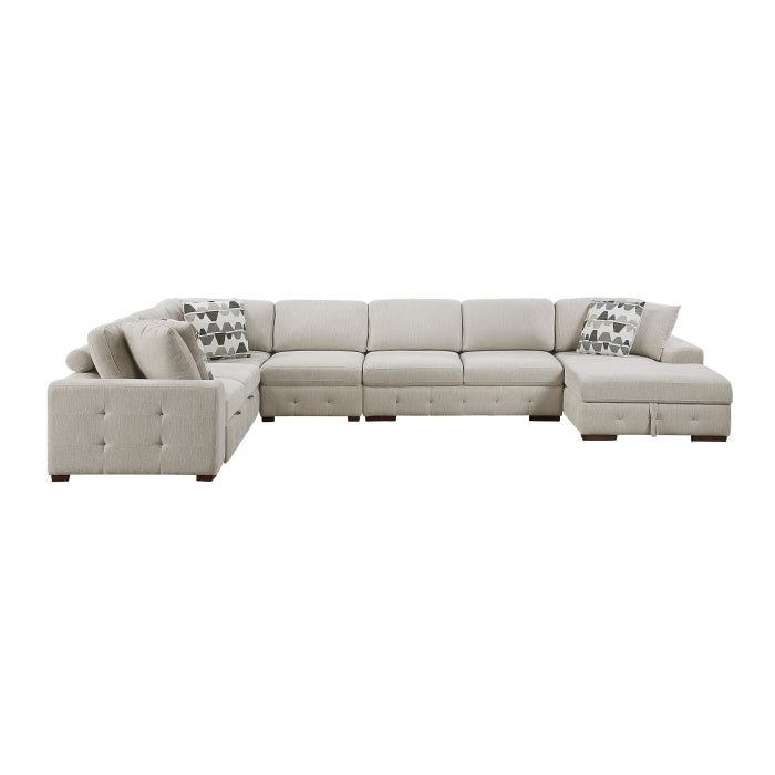 9624TP*52L1ACRC (5)5-Piece Sectional with Right Chaise and Pull-out Bed - 9624TP*52L1ACRC