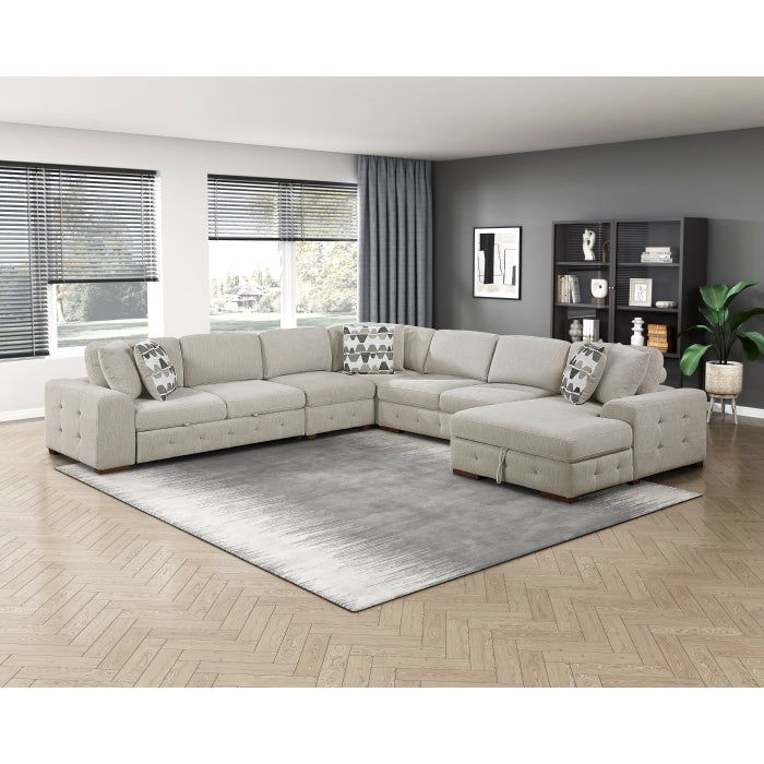 9624TP*52L1ACRC (5)5-Piece Sectional with Right Chaise and Pull-out Bed - 9624TP*52L1ACRC