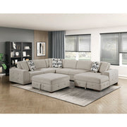 9624TP*52LRC 5-Piece Sectional with Right Chaise, Pull-out Bed and Ottoman - 9624TP*52LRC