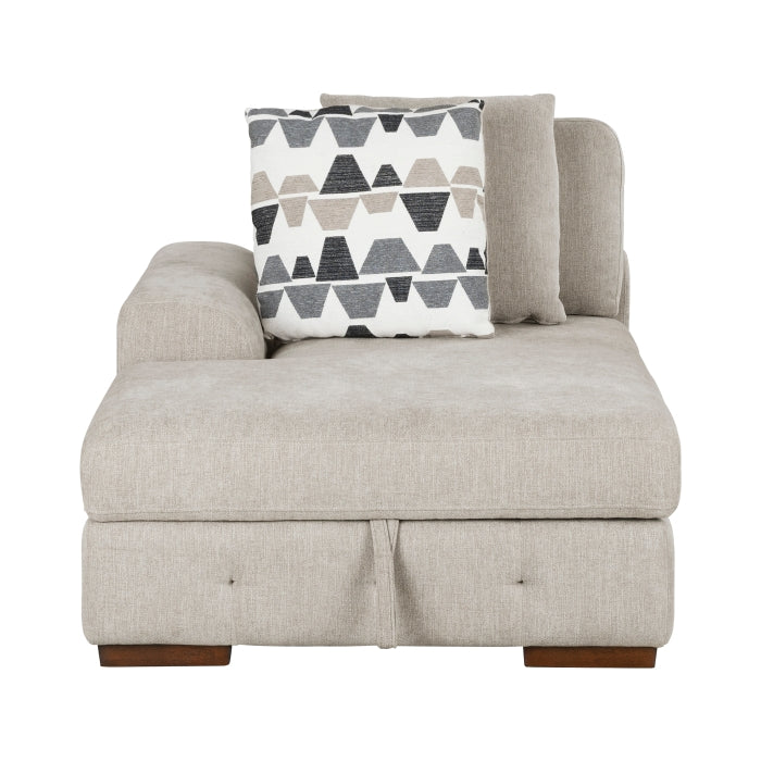 9624TP*5LC2R 5-Piece Sectional with Left Chaise, Pull-out Bed and Ottoman - 9624TP*5LC2R