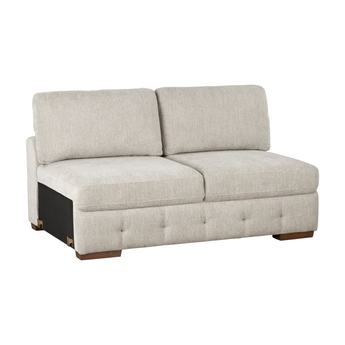 9624TP*5LC2R 5-Piece Sectional with Left Chaise, Pull-out Bed and Ottoman - 9624TP*5LC2R