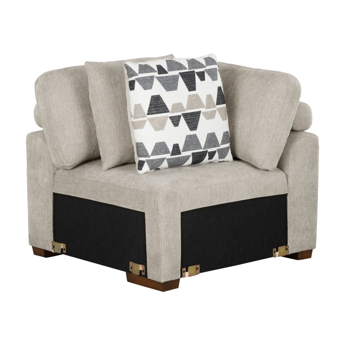 9624TP*5LC2R 5-Piece Sectional with Left Chaise, Pull-out Bed and Ottoman - 9624TP*5LC2R