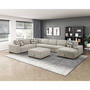 9624TP*62L1ACRCOT (6)6-Piece Sectional with Right Chaise, Pull-out Bed and Ottoman - 9624TP*62L1ACRCOT