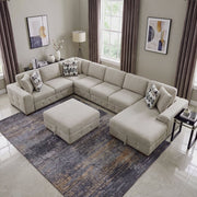 9624TP*62L1ACRCOT (6)6-Piece Sectional with Right Chaise, Pull-out Bed and Ottoman - 9624TP*62L1ACRCOT