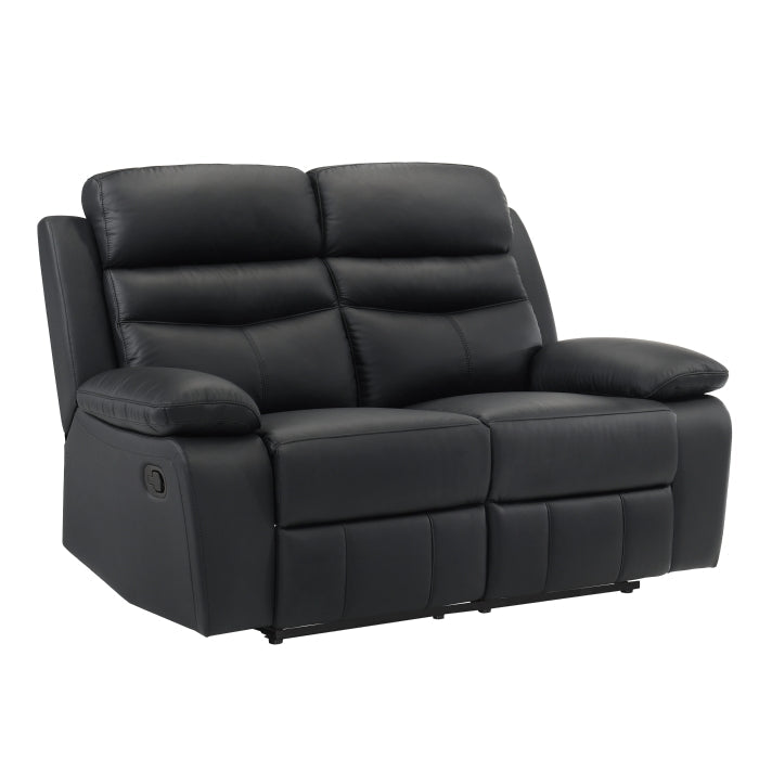 9628BLK-2 Double Reclining Love Seat - 9628BLK-2