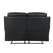 9628BLK-2 Double Reclining Love Seat - 9628BLK-2