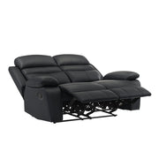 9628BLK-2 Double Reclining Love Seat - 9628BLK-2