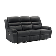 9628BLK*2PW 2pc Set: Sofa, Love (Power) - 9628BLK*2PW