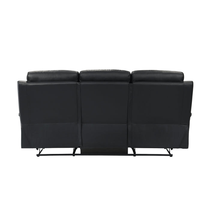 9628BLK-3 Double Reclining Sofa - 9628BLK-3