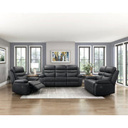 9628BLK-3 Double Reclining Sofa - 9628BLK-3