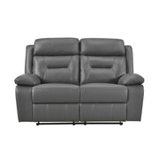 9629DGY-2 Double Reclining Love Seat - 9629DGY-2