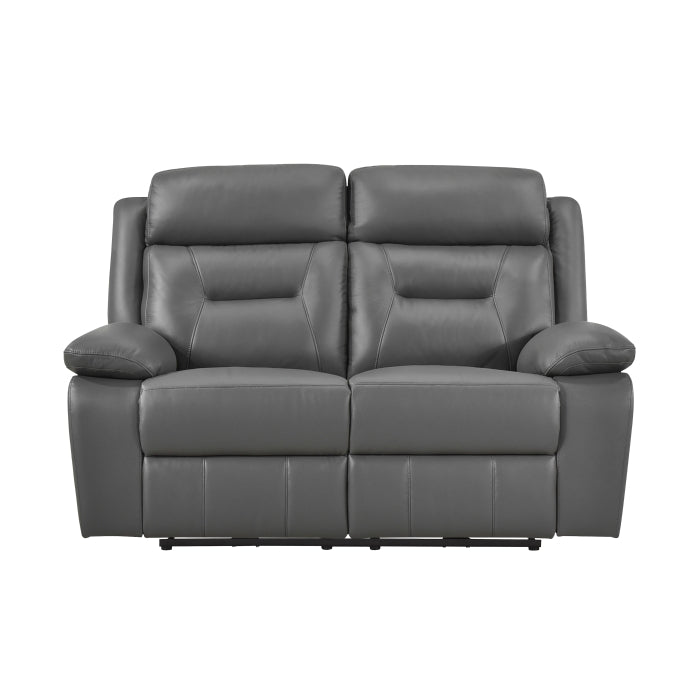 9629DGY-2PW Power Double Reclining Love Seat - 9629DGY-2PW