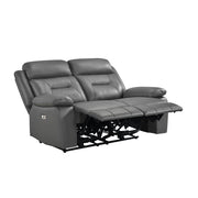 9629DGY-2PW Power Double Reclining Love Seat - 9629DGY-2PW