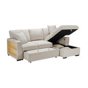 9630BE*22LRC (2)Sectional with Right Chaise, Pull-out Bed, Hidden Storage and Shelves, Charging Ports - 9630BE*22LRC