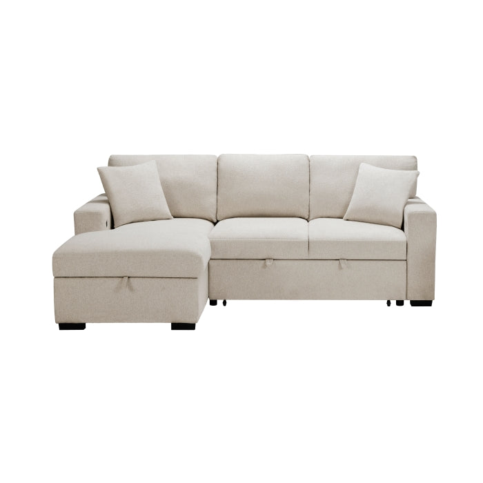 9630BE*2LC2R (2) Sectional with Left Chaise, Pull-out Bed and Hidden Storage, Charging Ports - 9630BE*2LC2R
