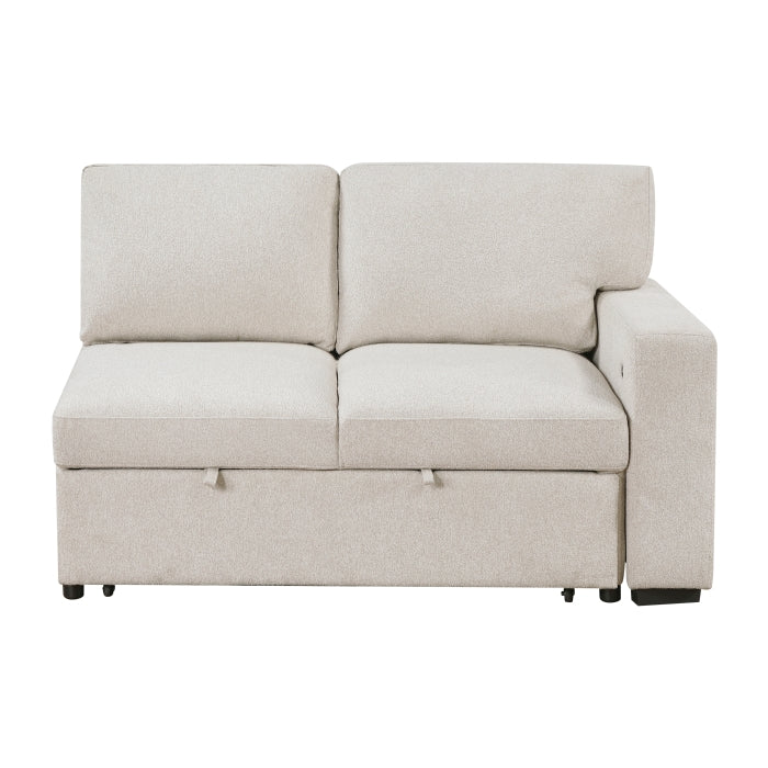 9630BE*2LC2R (2) Sectional with Left Chaise, Pull-out Bed and Hidden Storage, Charging Ports - 9630BE*2LC2R