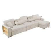 9630BE*32LRC (3)Sectional with Right Chaise, Pull-out Bed, Hidden Storages and Shelves, Charging Ports - 9630BE*32LRC