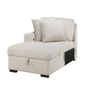 9630BE*3LC2R (3)Sectional with Left Chaise, Pull-out Bed, Hidden Storages  and Shelves, Charging Ports - 9630BE*3LC2R