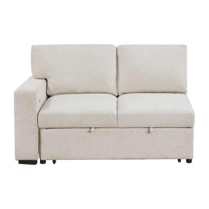 9630BE*42LRC (4)Sectional with Right Chaise, Pull-out Bed, Hidden Storages and Shelves, Charging Ports - 9630BE*42LRC
