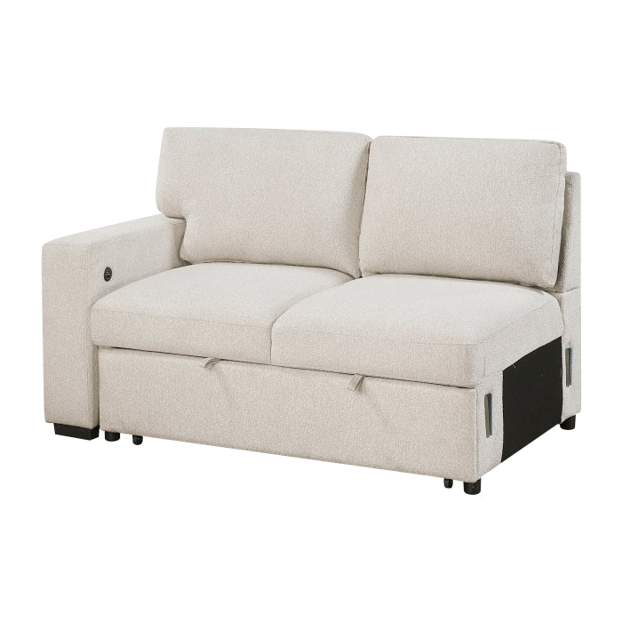 9630BE*42LRC (4)Sectional with Right Chaise, Pull-out Bed, Hidden Storages and Shelves, Charging Ports - 9630BE*42LRC