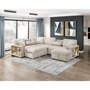 9630BE*42LRC (4)Sectional with Right Chaise, Pull-out Bed, Hidden Storages and Shelves, Charging Ports - 9630BE*42LRC