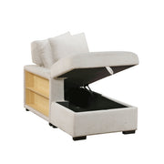 9630BE*4LC2R (4)Sectional with Left Chaise, Pull-out Bed, Hidden Storages and Shelves, Charging Ports - 9630BE*4LC2R