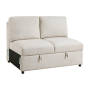 9630BE*4LC2R (4)Sectional with Left Chaise, Pull-out Bed, Hidden Storages and Shelves, Charging Ports - 9630BE*4LC2R
