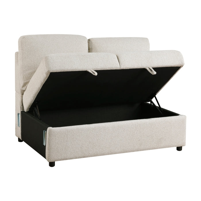 9630BE*4LC2R (4)Sectional with Left Chaise, Pull-out Bed, Hidden Storages and Shelves, Charging Ports - 9630BE*4LC2R