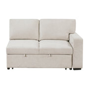9630BE*4LC2R (4)Sectional with Left Chaise, Pull-out Bed, Hidden Storages and Shelves, Charging Ports - 9630BE*4LC2R