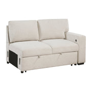 9630BE*4LC2R (4)Sectional with Left Chaise, Pull-out Bed, Hidden Storages and Shelves, Charging Ports - 9630BE*4LC2R