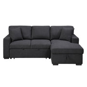 9630BK*22LRC (2)Sectional with Right Chaise, Pull-out Bed, Hidden Storage and Shelves, Charging Ports - 9630BK*22LRC