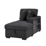 9630BK*22LRC (2)Sectional with Right Chaise, Pull-out Bed, Hidden Storage and Shelves, Charging Ports - 9630BK*22LRC