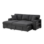 9630BK*2LC2R (2) Sectional with Left Chaise, Pull-out Bed and Hidden Storage, Charging Ports - 9630BK*2LC2R