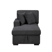 9630BK*2LC2R (2) Sectional with Left Chaise, Pull-out Bed and Hidden Storage, Charging Ports - 9630BK*2LC2R