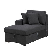 9630BK*2LC2R (2) Sectional with Left Chaise, Pull-out Bed and Hidden Storage, Charging Ports - 9630BK*2LC2R