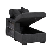 9630BK*2LC2R (2) Sectional with Left Chaise, Pull-out Bed and Hidden Storage, Charging Ports - 9630BK*2LC2R