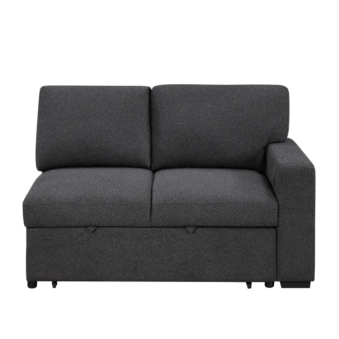 9630BK*2LC2R (2) Sectional with Left Chaise, Pull-out Bed and Hidden Storage, Charging Ports - 9630BK*2LC2R