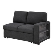 9630BK*2LC2R (2) Sectional with Left Chaise, Pull-out Bed and Hidden Storage, Charging Ports - 9630BK*2LC2R