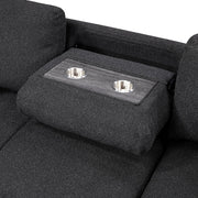 9630BK*32LRC (3)Sectional with Right Chaise, Pull-out Bed, Hidden Storages and Shelves, Charging Ports - 9630BK*32LRC