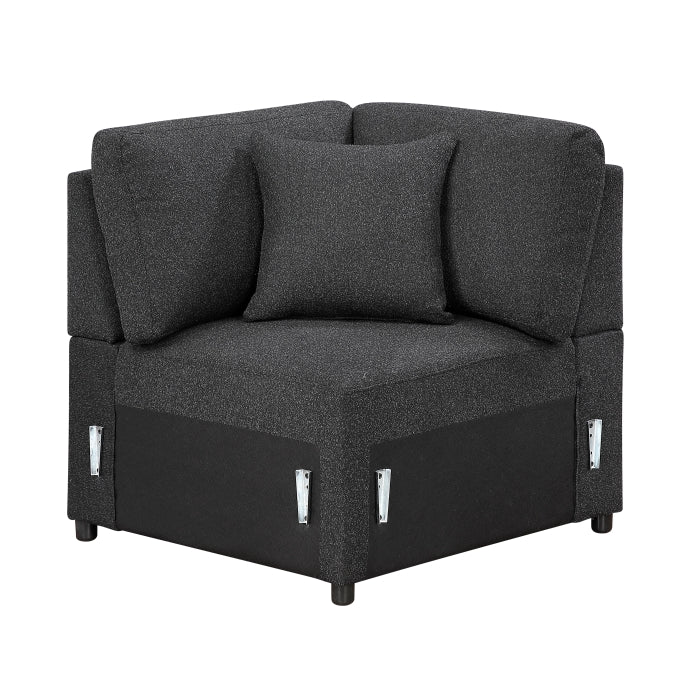 9630BK*42LRC (4)Sectional with Right Chaise, Pull-out Bed, Hidden Storages and Shelves, Charging Ports - 9630BK*42LRC