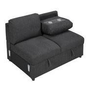 9630BK*42LRC (4)Sectional with Right Chaise, Pull-out Bed, Hidden Storages and Shelves, Charging Ports - 9630BK*42LRC