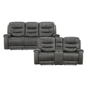 9634DGY*2 2pc Set: Sofa, Love - 9634DGY*2