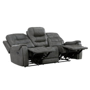 9634DGY*2 2pc Set: Sofa, Love - 9634DGY*2