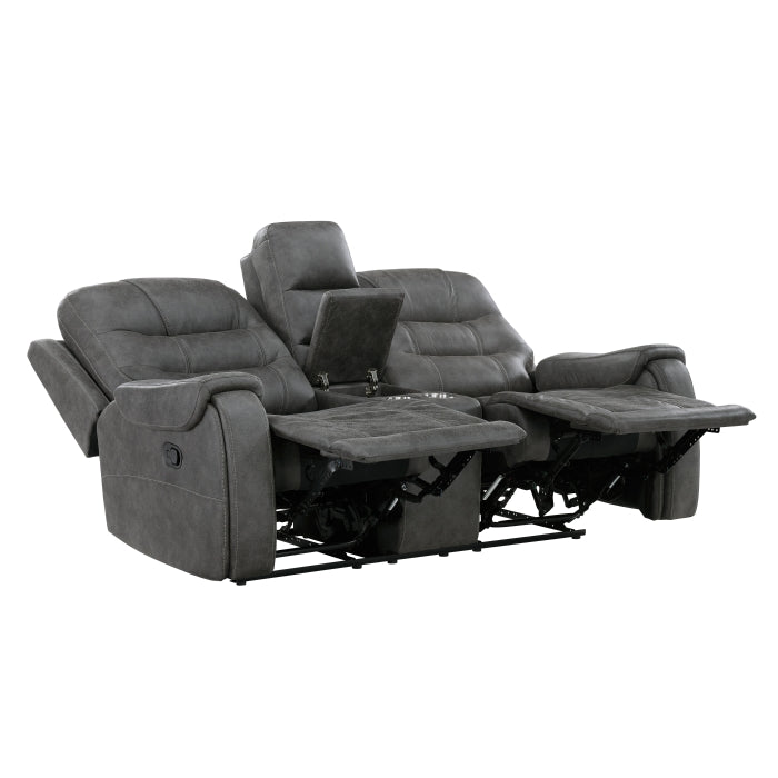 9634DGY*2 2pc Set: Sofa, Love - 9634DGY*2