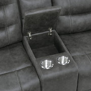 9634DGY*2 2pc Set: Sofa, Love - 9634DGY*2